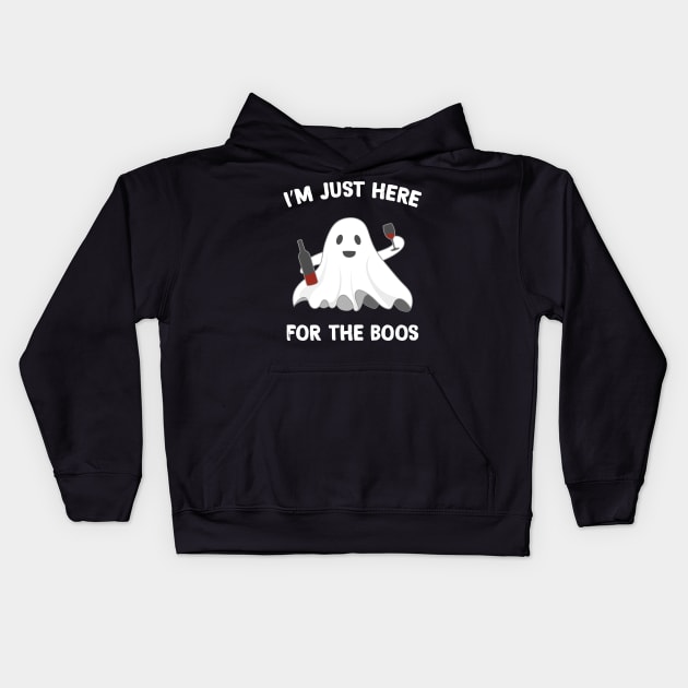 Here For The Boos Shirt - Halloween T-Shirt Kids Hoodie by monsteer